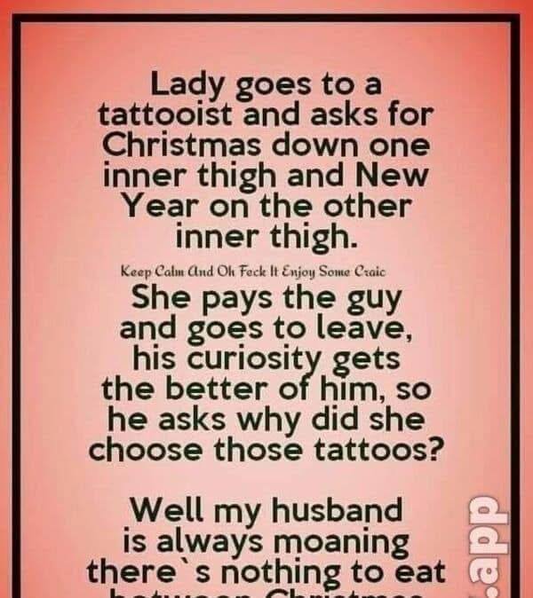 A Unique Way to Keep the Holidays Fun: Woman’s Tattoo Sparks Laughter and Reflection