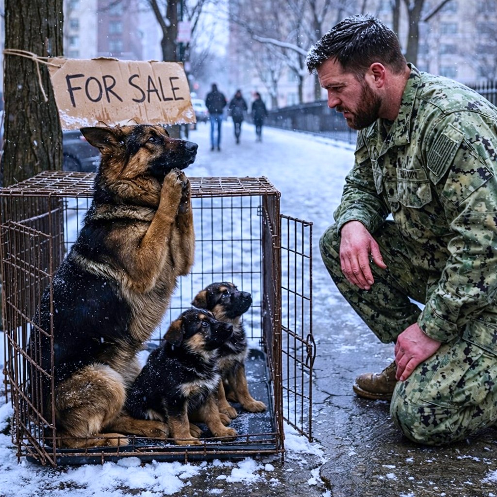 Navy SEAL Rescues Freezing Mother Dog and Puppies – What Happens Next Will Melt Your Heart!