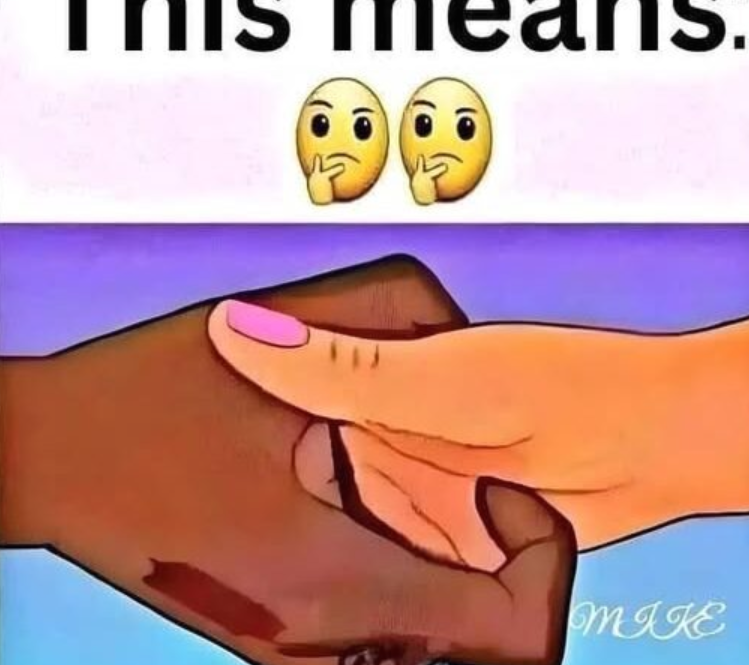 When a man scratches the palm!