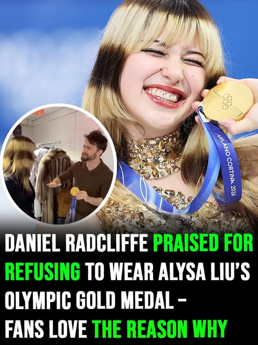 Daniel Radcliffe praised after refusing to wear Alysia Liu’s Olympic gold medal