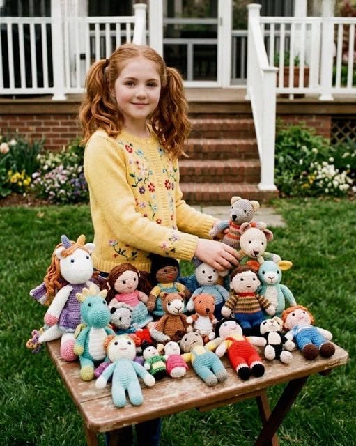 My 13-Year-Old Daughter Started Selling Her Crocheted Toys in Our Yard — Then a Man on a Motorcycle Arrived and Said, “I’ve Been Searching for Your Mother for 10 Years”