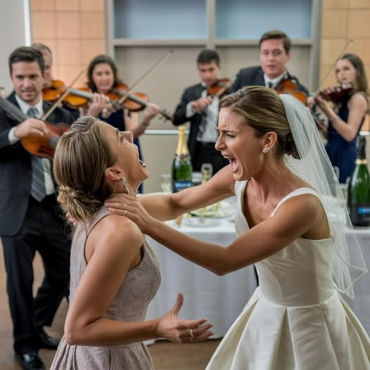 My stepsister slapped me at her wedding, and then her groom said my full name and everything changed