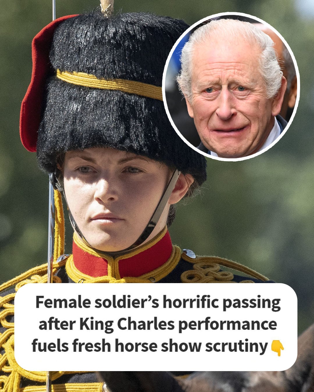 Female soldier’s horrific death after King Charles performance fuels fresh horse show scrutiny