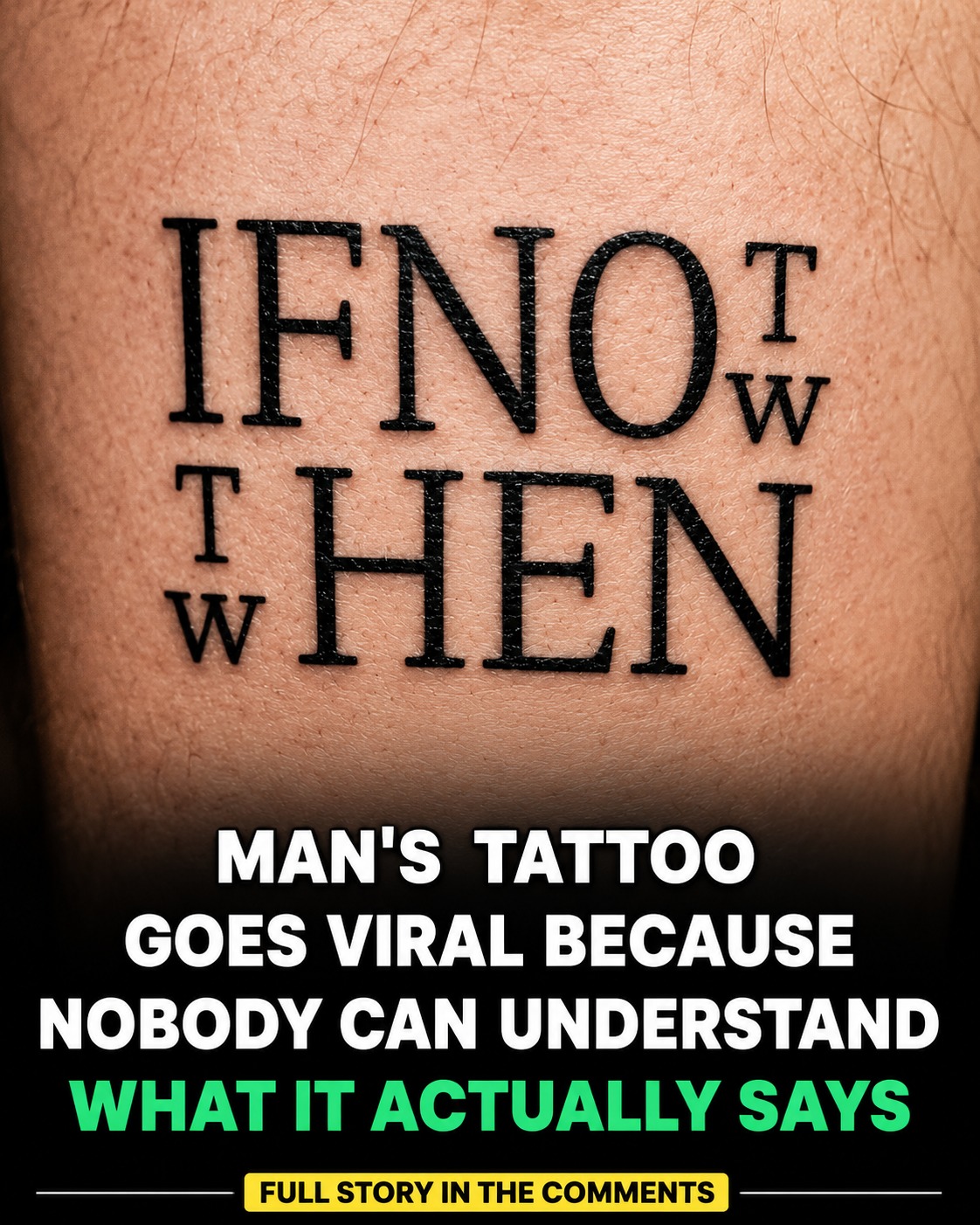 Man’s Tattoo Goes Viral Because Nobody Can Understand What It Actually Says