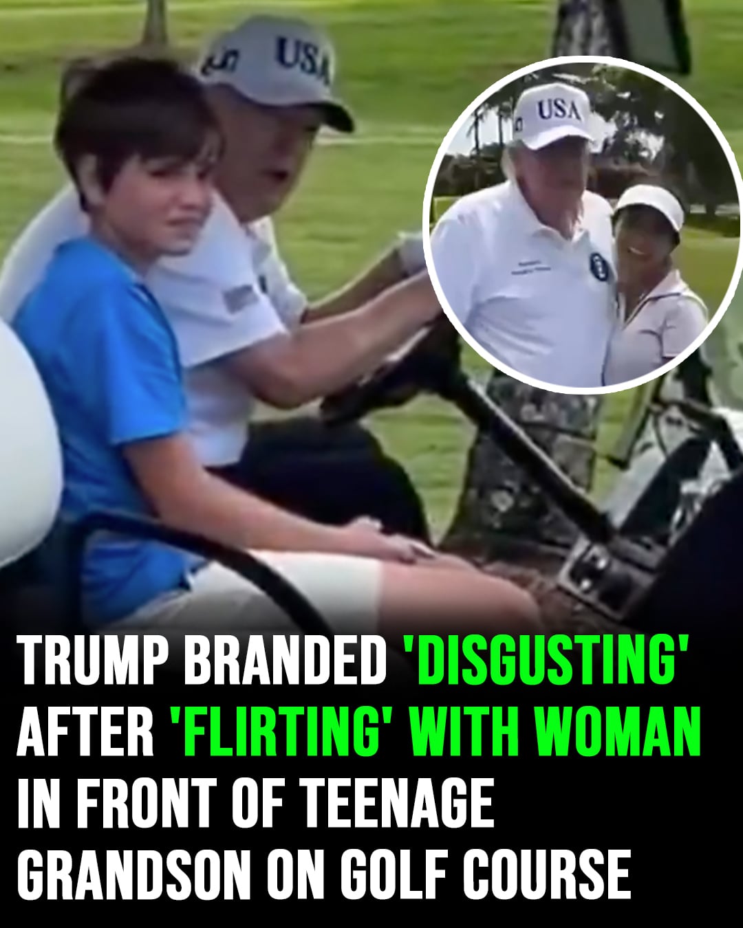 Trump Caught On Video In Shocking Golf Cart Moment That Left Millions Outraged