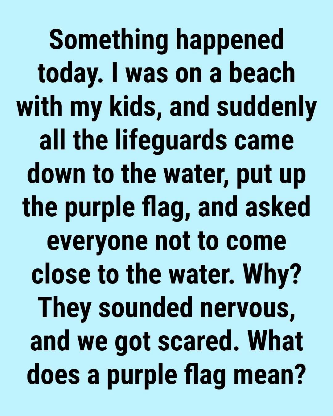 The Meaning of a Purple Flag at the Beach
