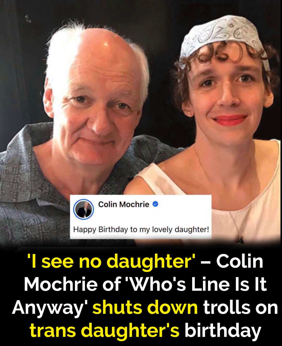 Whose Line Is It Anyway’s Colin Mochrie blasts trolls on trans child