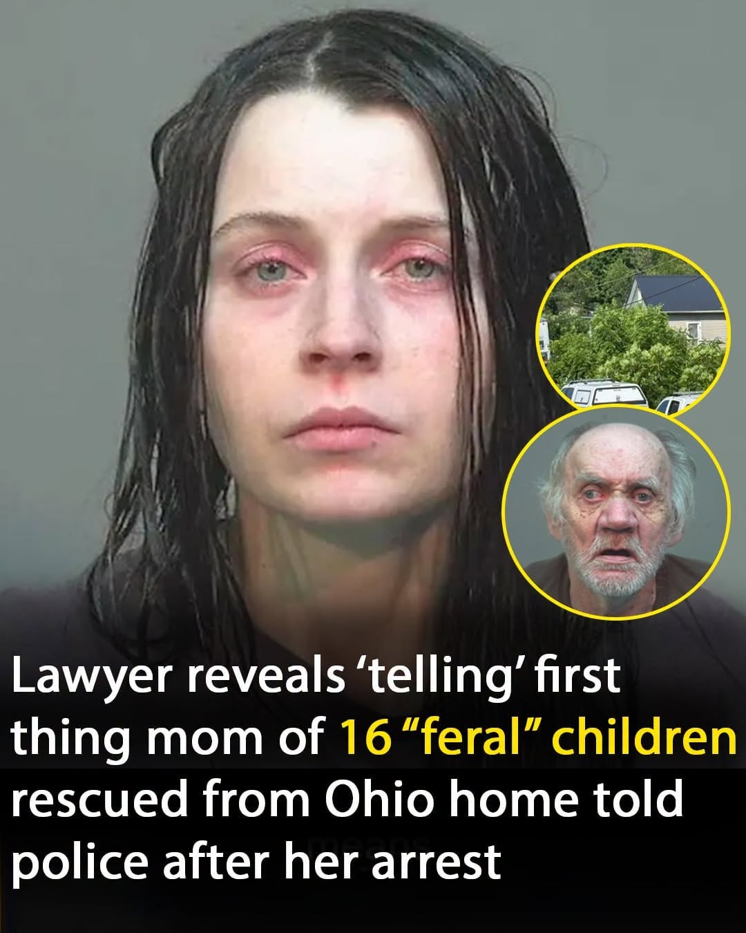 Lawyer reveals ‘telling’ first thing mom of 16 “feral” children rescued from Ohio home said after arrest