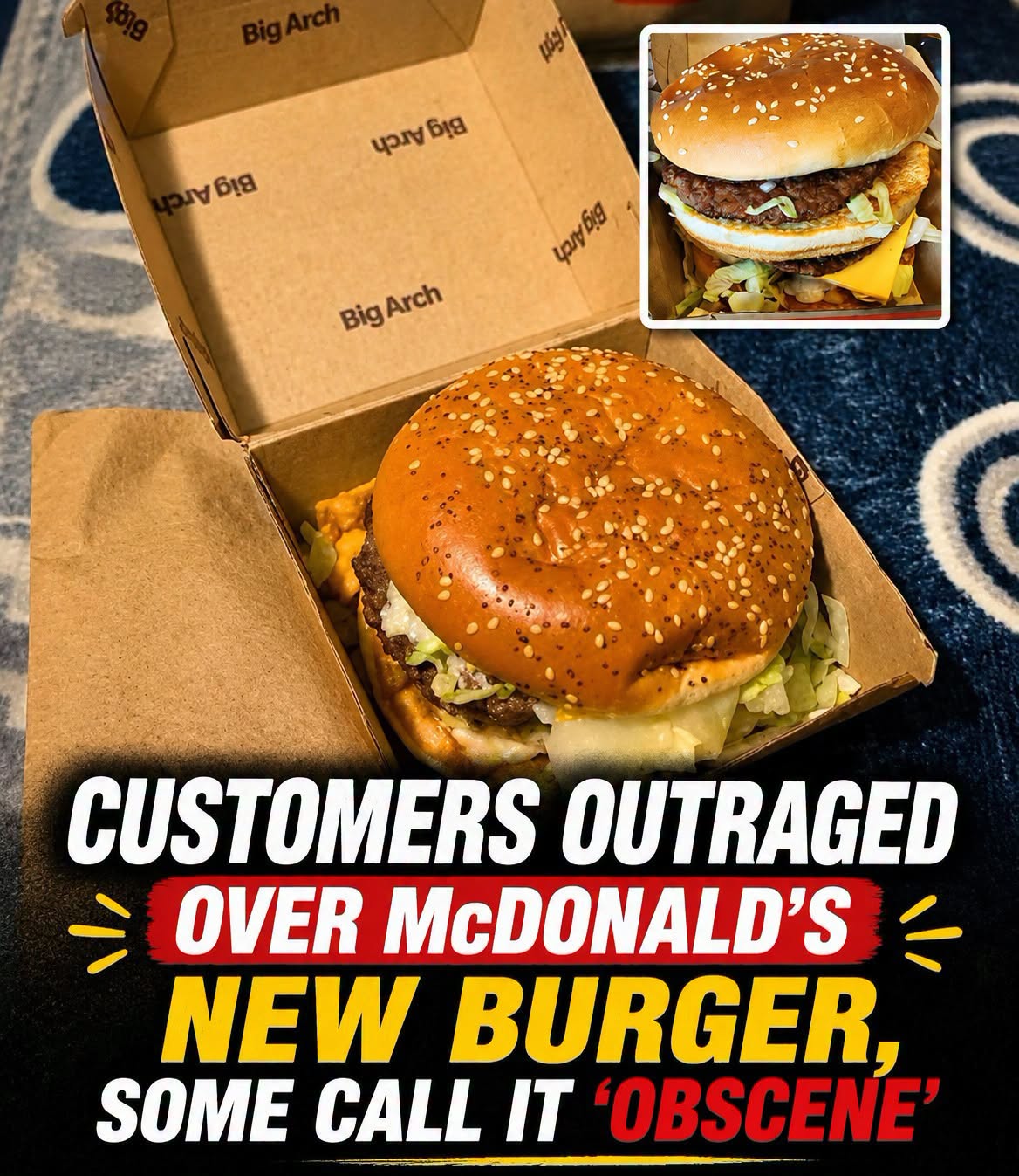 Customers Outraged Over McDonald’s New Burger, Some Call It ‘Obscene’