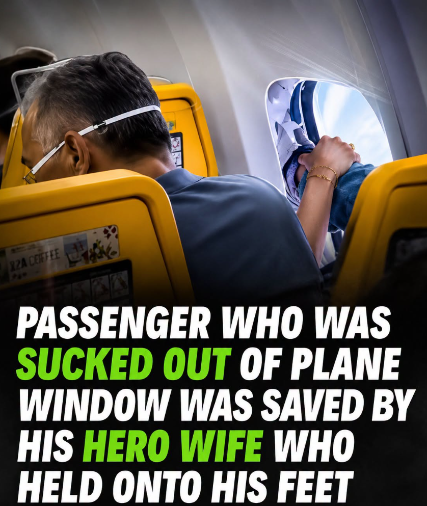 How Ryanair passenger who was sucked out of plane window was saved by his hero wife who held onto his feet for five minutes