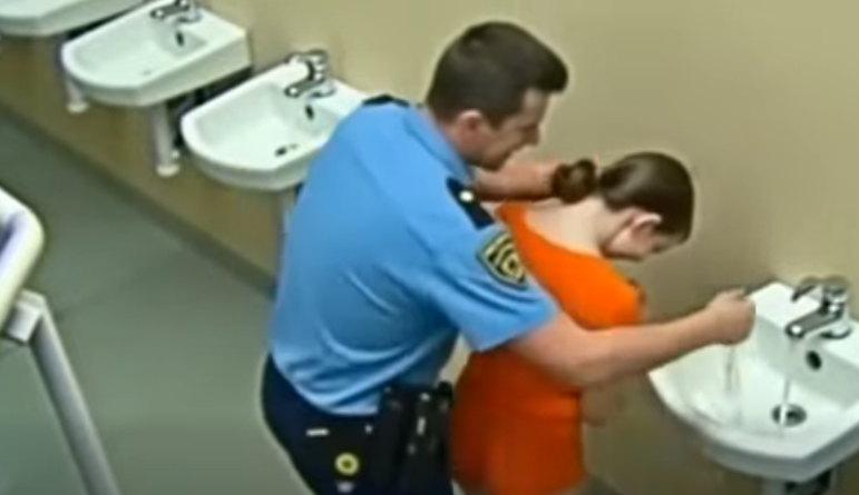 The policeman was taken away and forgot that there was a camera when