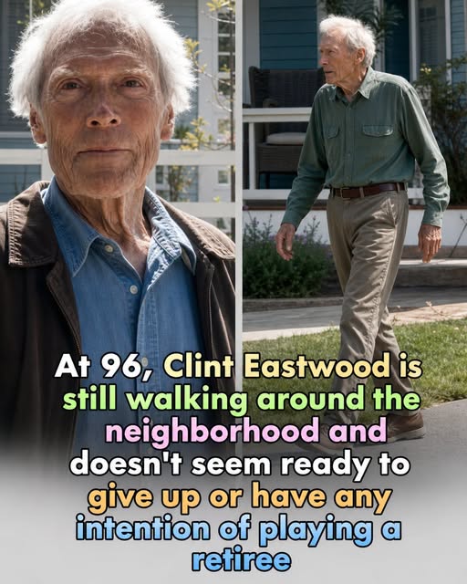 At 96, Clint Eastwood still walks around the neighborhood and shows no sign of giving up or intending to play the part of a retiree