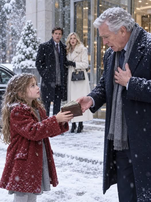 An 8-year-old girl stood in the rain for nearly two hours, waiting to return a millionaire’s wallet. When he offered her a reward, she said something that left him completely speechless.