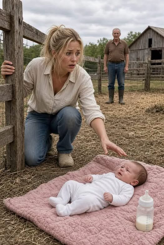 I heard my newborn daughter crying from an unused animal pen after my husband’s