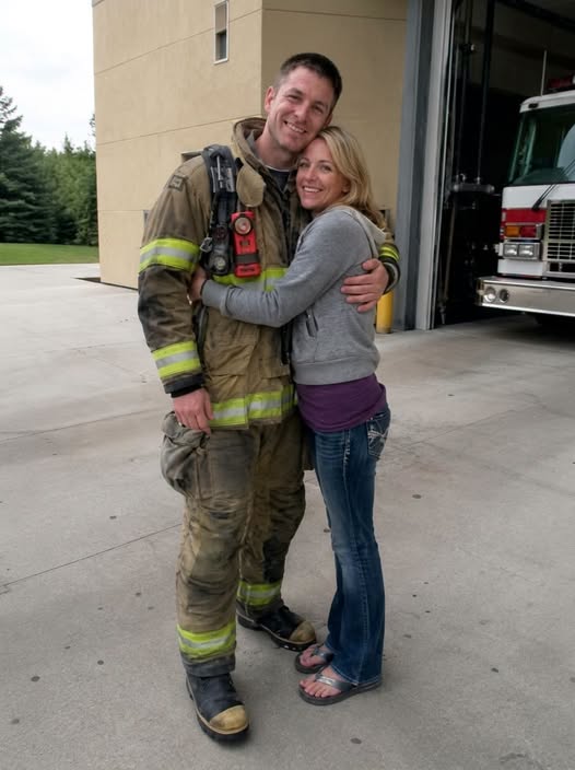 “I Threw My Firefighter Husband a Surprise Birthday Party at His Station – Then His Captain Pulled Me Aside and Said Six Words That Changed Everything”
