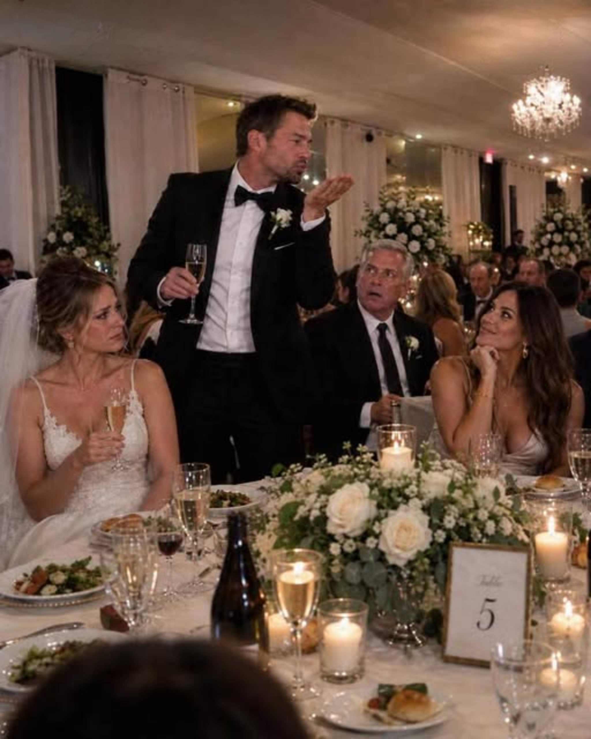 My Groom Raised His First Champagne Glass to His Ex-Wife and Blew Her a Kiss Because ‘She Taught Him How to Love’ – I Was Still Holding My Untouched Flute When My Dad Walked to the DJ Booth