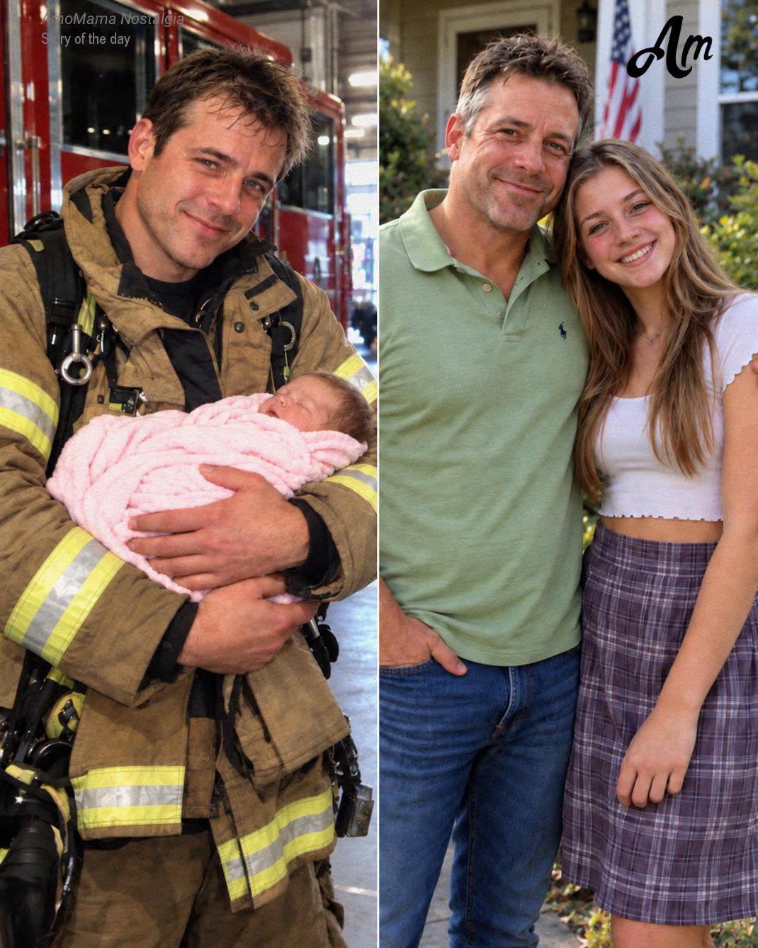 I Found a Newborn Left Behind at the Firehouse During My Shift and Later Adopted Her – 17 Years Later, She Came Home with a Woman and Said, ‘Dad, She Knows Why I Was Left There’